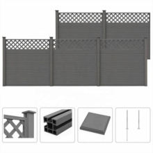 Garden Decorate WPC Wood Plastic Composite Waterproof Fencing Panel with  Aluminium Post 